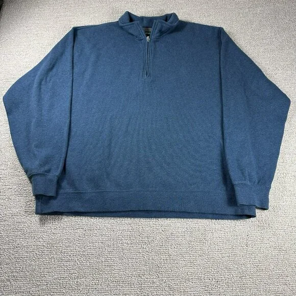 Orvis 1/4 Zip Pullover Sweater Sweatshirt Teal Men’s Size XXL - Picture 1 of 6